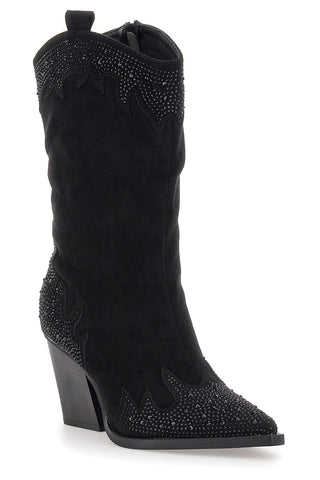 Stivali Camperos Neri con brillanti THE FIRST 505