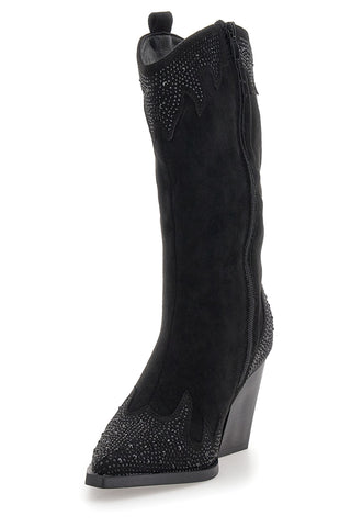 Stivali Camperos Neri con brillanti THE FIRST 505