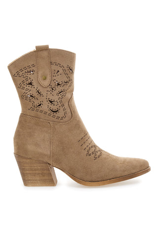 Khakifarbene texanische Stiefeletten mit Reißverschluss Cafè Cost H3W205816