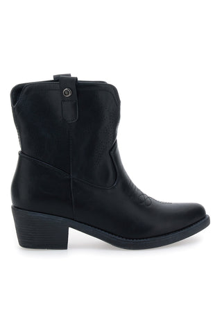 Schwarze Taxani-Stiefeletten mit glattem Obermaterial CAFÈ COST RQ2204A