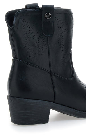 Schwarze Taxani-Stiefeletten mit glattem Obermaterial CAFÈ COST RQ2204A