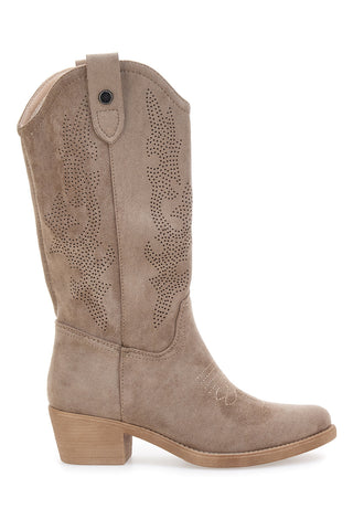 Taupe Texan Stiefeletten mit Rimani CAFE' COST Q903A1