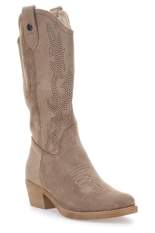 Taupe Texan Stiefeletten mit Rimani CAFE' COST Q903A1