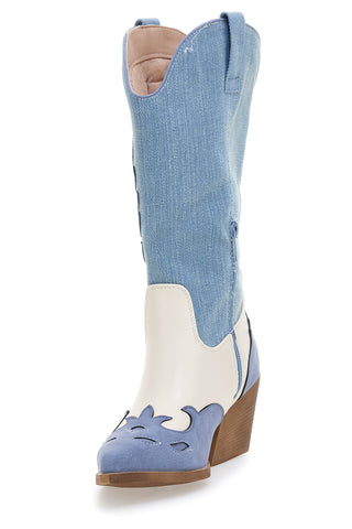 Stivaletti Texani Jeans e Beige Café Cost Q25S6