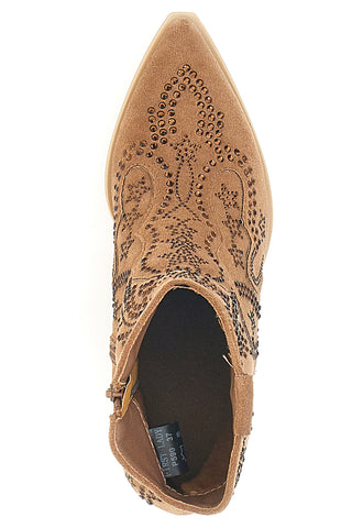 Stivaletti Camel Con Strass First Lady P590