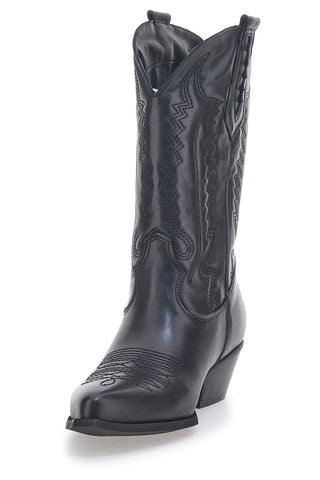 Stivaletti Texani Neri Con Tomaia Ricamata Made in Italy PITTARELLO LOVE TEX4090