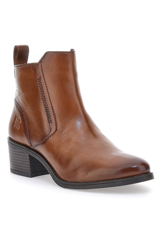 Bagatt D15AMQ314000 Warme braune Lederstiefeletten mit Reißverschluss