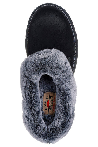 Skechers – Keepsakes Lite Cozy Blend – Pantoletten mit schwarzem Kunstfellfutter