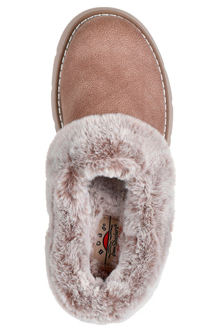 Skechers – Keepsakes Lite – Cozy Blend – Hausschuhe in Beige mit Kunstfellfutter