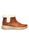 Skechers – On-the-GO – Joy Endeavor – Braune Stiefeletten mit Kunstpelzbesatz