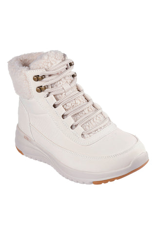 Skechers ON-THE-GO STELLAR ALPINE ADVENTURE Wasserdichte beige Stiefel mit Pelzfutter