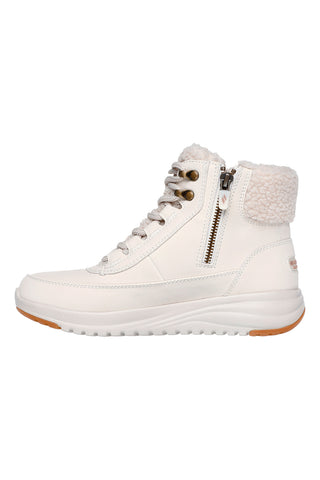 Skechers ON-THE-GO STELLAR ALPINE ADVENTURE Wasserdichte beige Stiefel mit Pelzfutter