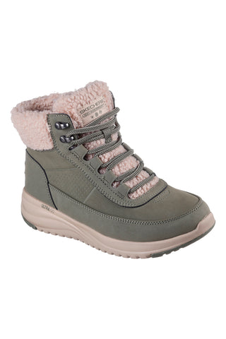 Anfibi verdi impermeabili con interno in pelliccia Skechers ON-THE-GO STELLAR ALPINE ADVENTURE