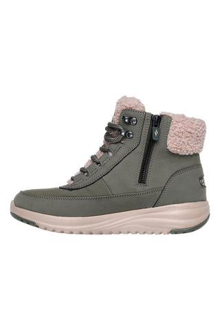 Anfibi verdi impermeabili con interno in pelliccia Skechers ON-THE-GO STELLAR ALPINE ADVENTURE