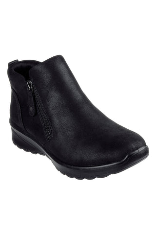 Stivaletti neri con zip e Memory Foam Skechers Lovely Vibe Fall In Bloom