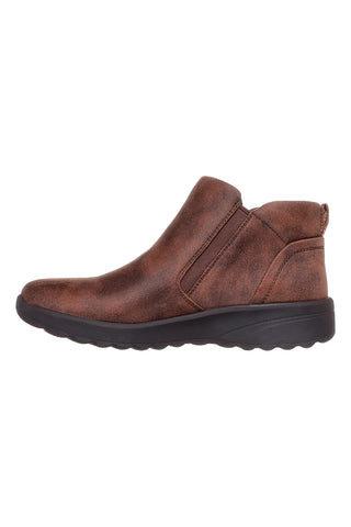 Stivaletti marroni con zip e Memory Foam Skechers Lovely Vibe Fall In Bloom