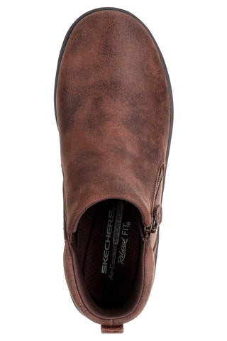 Stivaletti marroni con zip e Memory Foam Skechers Lovely Vibe Fall In Bloom