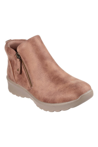 Skechers – Lovely Vibe – Fall In Bloom – Vegane, beige Stiefeletten