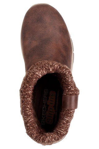 Braune Slip-In-Stiefeletten mit Memory Foam Skechers EASY GOING COZY WEATHER 2