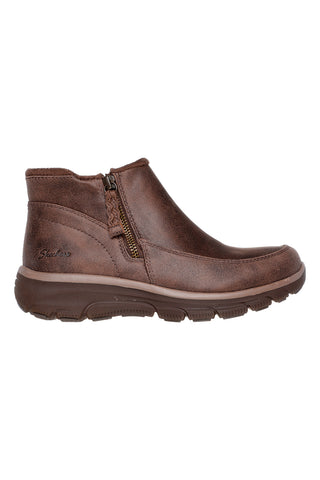 Skechers Easy Going Into Fall Braune Memory Foam Zip-Up Stiefeletten