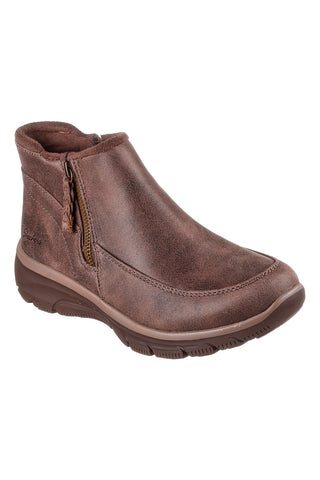 Stivaletti marroni con zip e Memory Foam Skechers Easy Going Into Fall