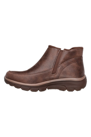 Stivaletti marroni con zip e Memory Foam Skechers Easy Going Into Fall