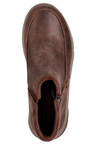 Stivaletti marroni con zip e Memory Foam Skechers Easy Going Into Fall