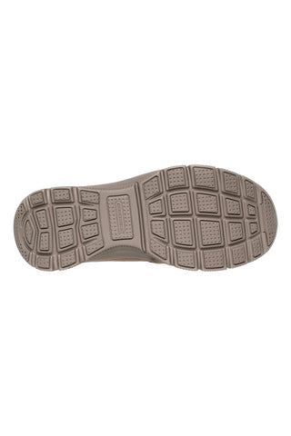Taupefarbene Stiefeletten mit Reißverschluss und Memory Foam Skechers Easy Going Cool Zip