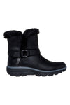 Skechers Easy Going Dreamers Move Wasserdichte Stiefeletten aus veganem Fell, schwarz