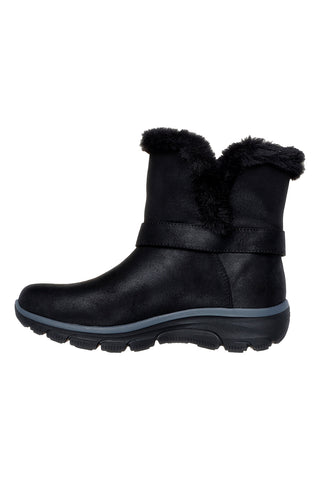 Skechers Easy Going Dreamers Move Wasserdichte Stiefeletten aus veganem Fell, schwarz