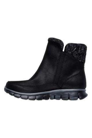 Stivaletti neri con collo lavorato e Warm Tech Memory Foam Skechers Synergy Lovely Collab
