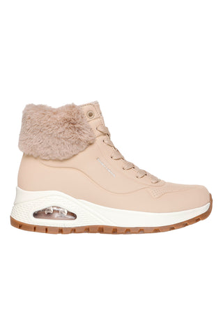 Sneakers sand con pelliccia e suola Air Skechers UNO RUGGED FALL AIR