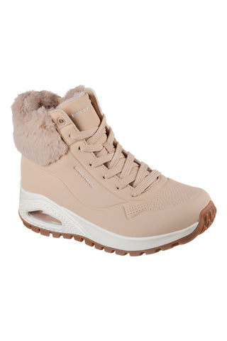 Sneakers sand con pelliccia e suola Air Skechers UNO RUGGED FALL AIR