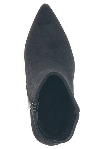 The First P624 Schwarze Stiefeletten mit hohem Absatz und spitzer Zehenpartie