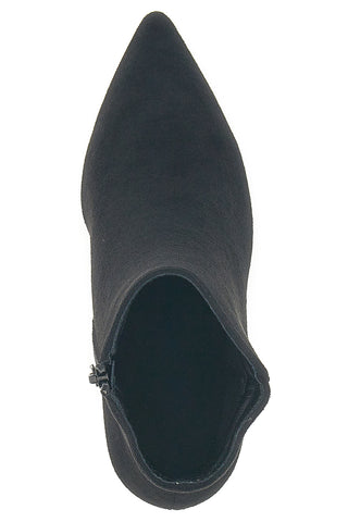 The First P625 – Stiefeletten aus schwarzem Wildleder mit Stilettoabsatz