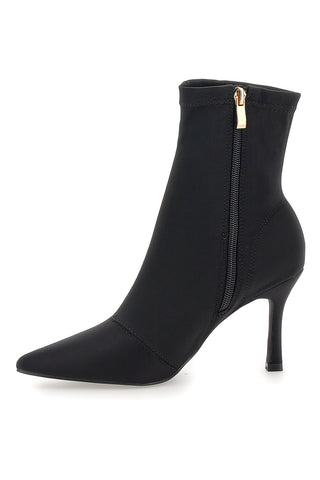 Stivaletti neri a calza con tacco a spillo The First P632