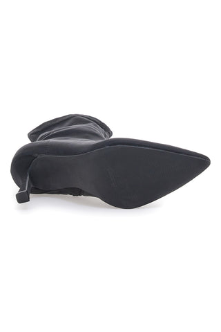 The First P632 – Schwarze Sockenstiefeletten mit Stilettoabsatz