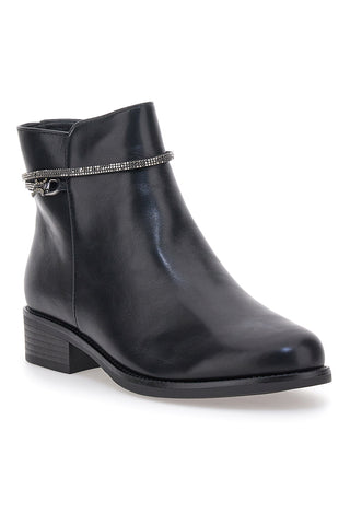 Stivaletti neri con cinturino gioiello Me & Me 9Y08616