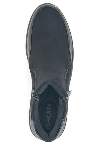 Plocadi MIN63 schwarze Stiefeletten mit seitlichem Reißverschluss und weicher Innensohle