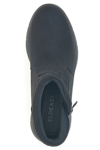 Plocadi MINA2700 schwarze Komfort-Stiefeletten mit seitlichem Reißverschluss und weicher Innensohle