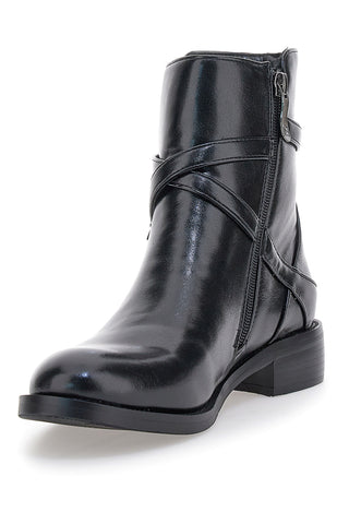 Stivaletti neri con fibbia laterale Laura Biagiotti 9285