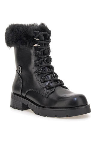 Laura Biagiotti 9327 Schwarze Amphibien aus Kunstpelz