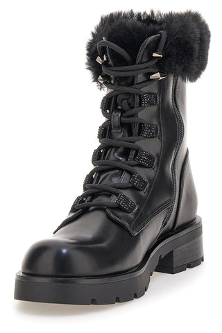 Laura Biagiotti 9327 Schwarze Amphibien aus Kunstpelz