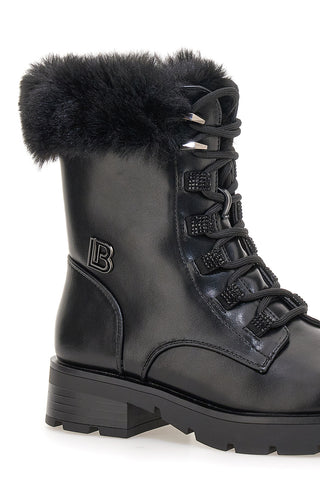 Laura Biagiotti 9327 Schwarze Amphibien aus Kunstpelz