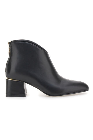 Burani 51614C1117 schwarze Stiefeletten mit verziertem Blockabsatz