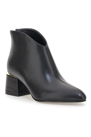 Burani 51614C1117 schwarze Stiefeletten mit verziertem Blockabsatz