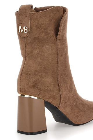 Burani 51691C1062 Stiefeletten mit Blockabsatz, Braun