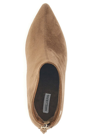 Burani 51690C160 braune Stiefeletten mit Blockabsatz und Reißverschluss hinten