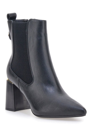 Schwarze Stiefeletten mit breitem Absatz und elastischen Einsätzen, Mariella Burani 51694C1074