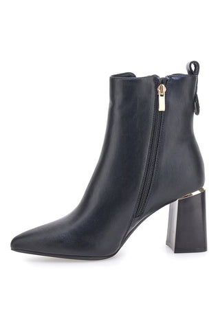 Schwarze Stiefeletten mit breitem Absatz und elastischen Einsätzen, Mariella Burani 51694C1074